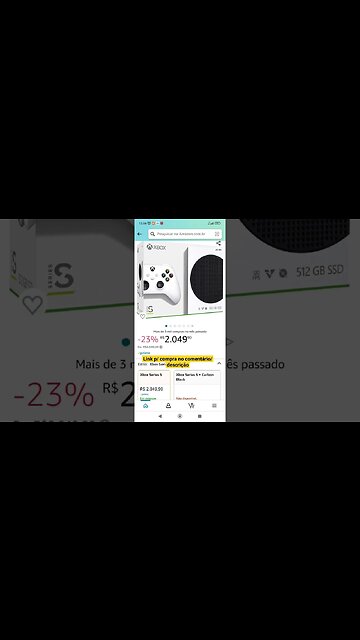 Xbox Series S em promoção na Amazon. Link p/ compra no comentário e descrição