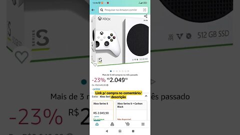 Xbox Series S em promoção na Amazon. Link p/ compra no comentário e descrição