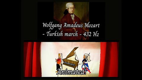 Mozart - Turkish march (432Hz) - Animated!