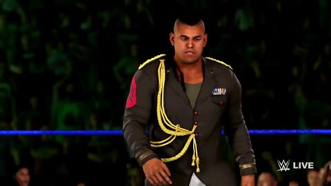 WWE2K22 The Whole Dam Pack DLC Commander Azeez Entrance