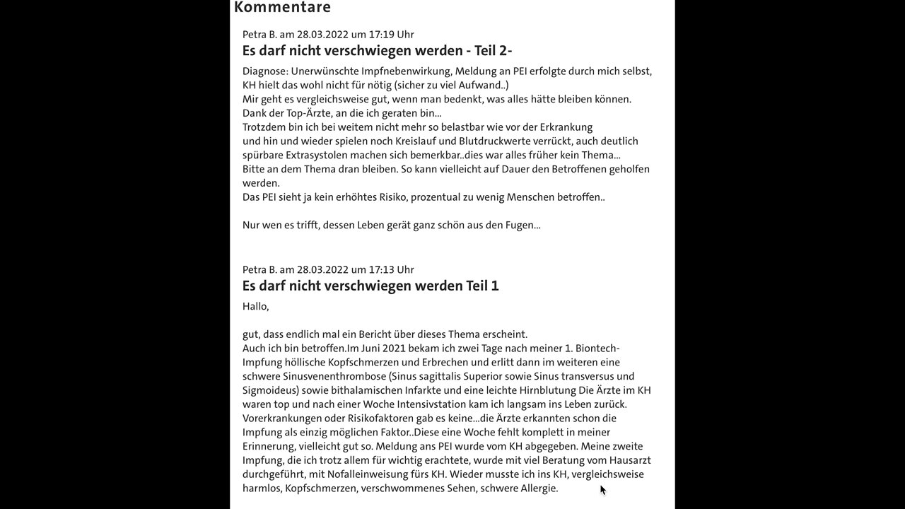Die von der ARD zensierten Impfschäden