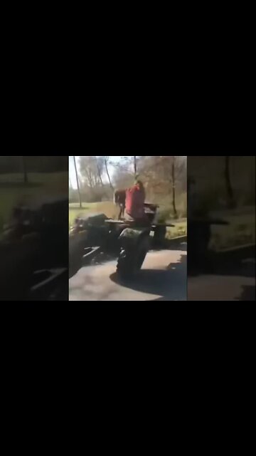 Dragrace with a Tractor What could possibly go wrong?