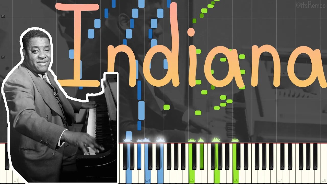 Art Tatum - Indiana (Back Home Again In Indiana) 1940 (Fast Harlem Stride Piano Synthesia)