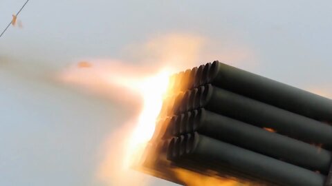 Russian Grad multiple-launch rocket system firing mission