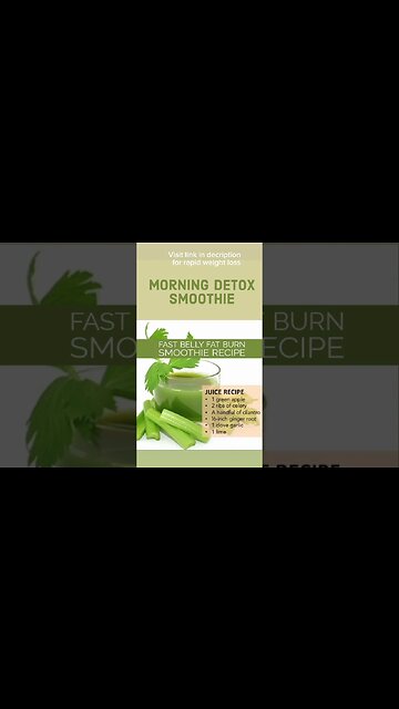 Best morning detox drink for weight loss | Fast belly fat burner smoothie recipe #shorts