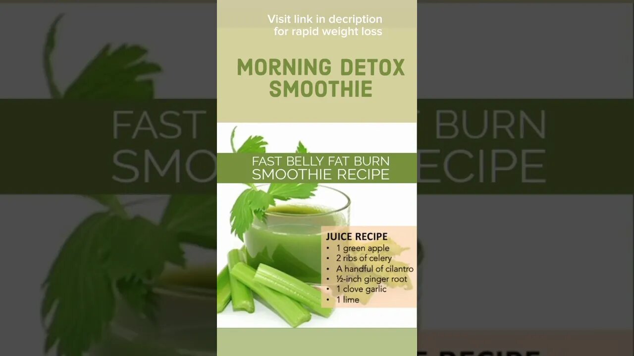 Best morning detox drink for weight loss | Fast belly fat burner smoothie recipe #shorts