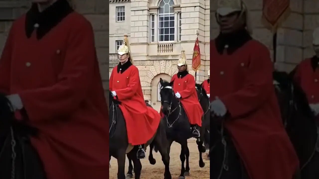 The kings life Guard leaving horse Guards parade 1615 hours #horseguardsparade