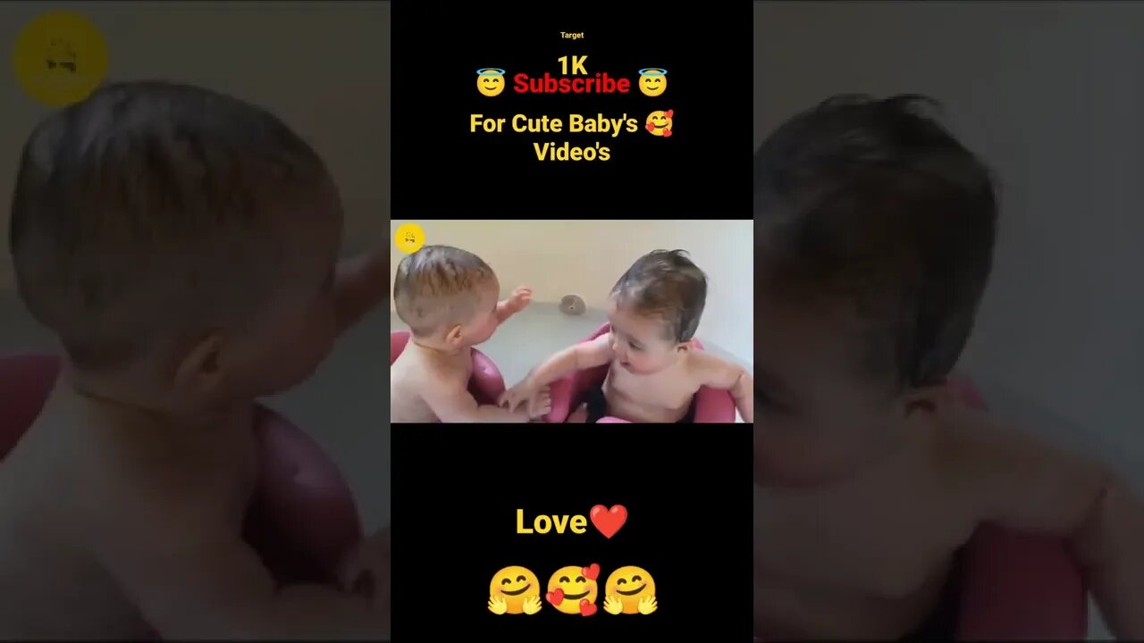 Cute Baby's 😇 Crazy reaction on Bathtub 🤗🤗 #cute #behappyalways