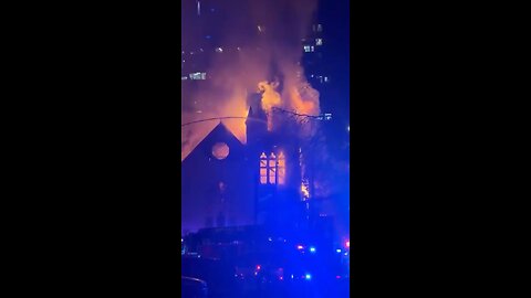 WATCH — A trans person burned down this 117 year old church in Portland. Cameron David Storer