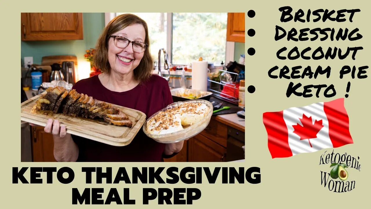 Keto Thanksgiving Meal Prep | Brisket, Keto Coconut Cream Pie (JanetGreta)| Keto Dressing