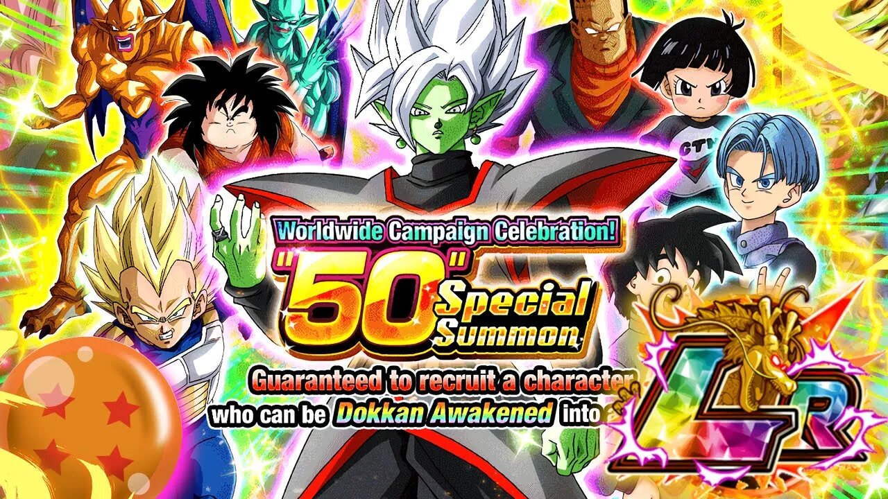 WORLD-WIDE CELEBRATION "50" SPECIAL SUMMON!! GLOBAL DOKKAN F2P!! #dokkanbattle