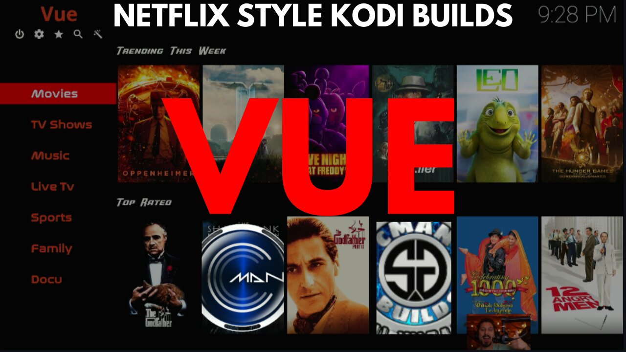 Kodi NETFLIX Style Builds - VUE - SG Builds Cman Repo