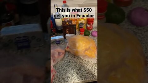 This is what $50 gets you in Ecuador #food #ecuador #cheap #easyliving #cheapfood #goodvibes