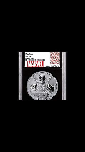2018 TUVALU $1 1-OZ SILVER DEADPOOL NGC MS70 WITH BLACK CORE