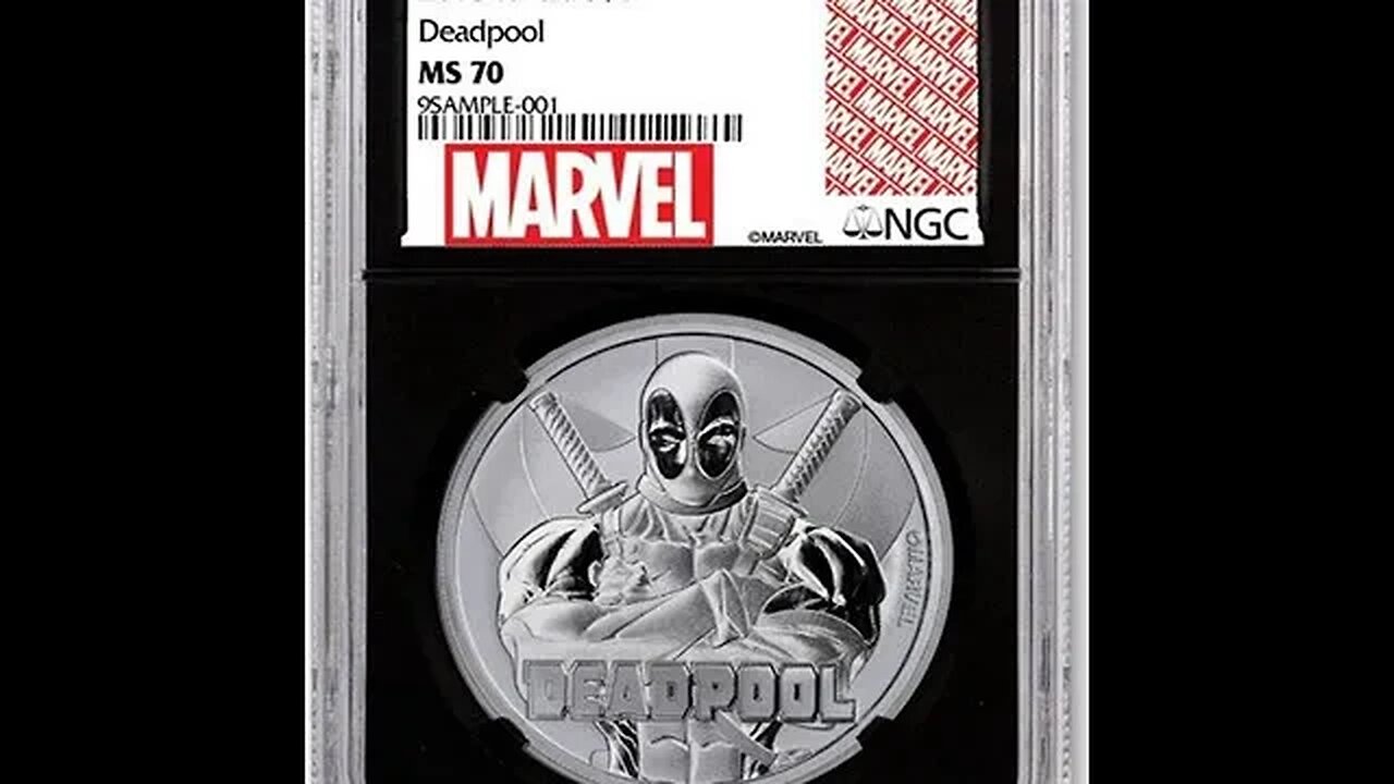 2018 TUVALU $1 1-OZ SILVER DEADPOOL NGC MS70 WITH BLACK CORE