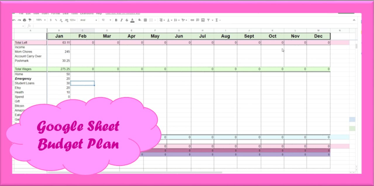 #2 Yearly Budget 2022|Google Sheet|Budget Breakdown|Sinking Funds
