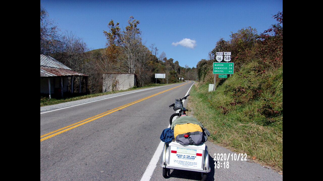 Biking north to Troutdale Virginia