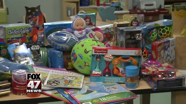 Local family drops off toys at Sparrow in honor of young accident victim