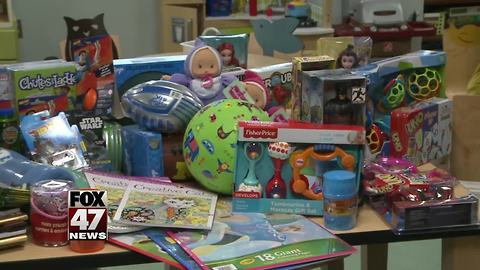 Local family drops off toys at Sparrow in honor of young accident victim