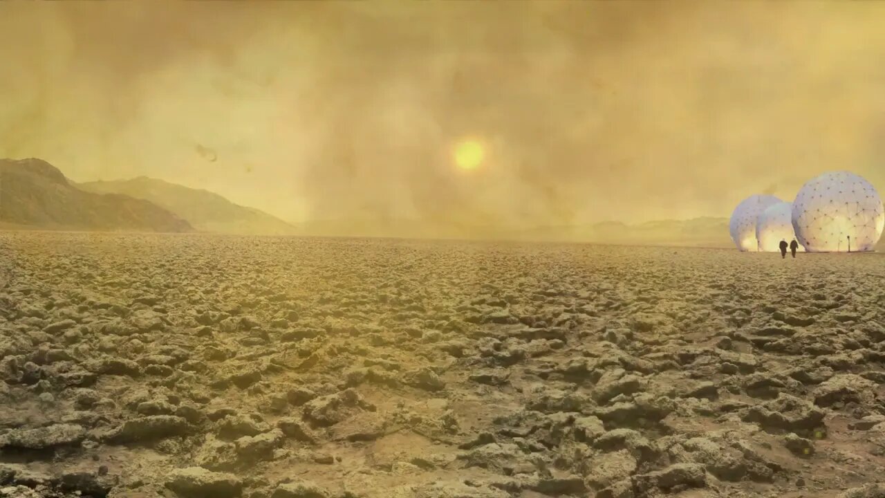 VÍDEO SEM DIREITOS AUTORAIS: Marte Tempestade De Areia Clima Posto Avançado