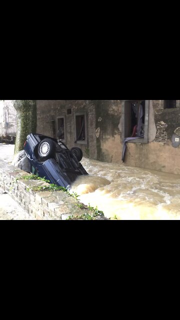 Dangerous floods in tetouan, Morocco.