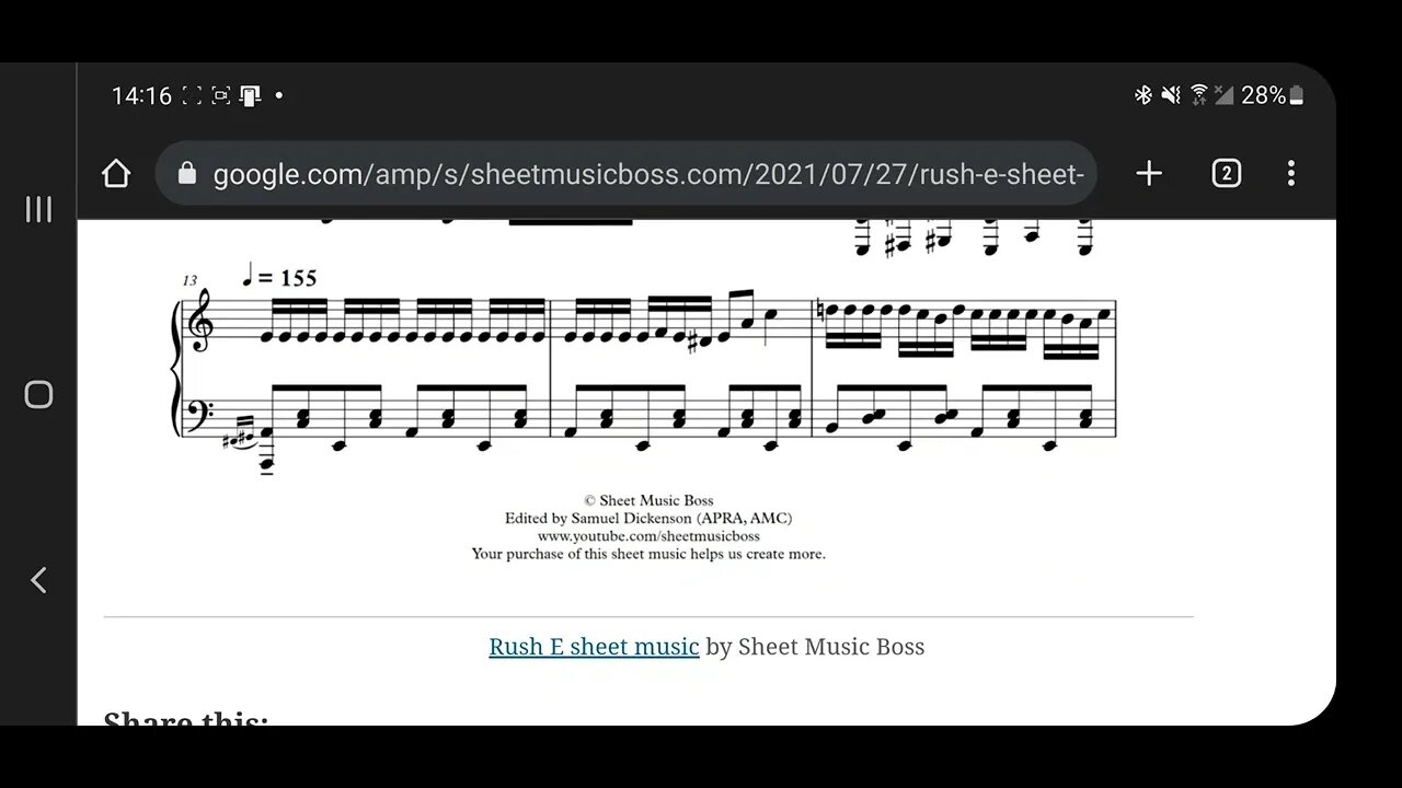 RUSH E PIANO RIGHT HAND ONLY THE BEST I COULD DO