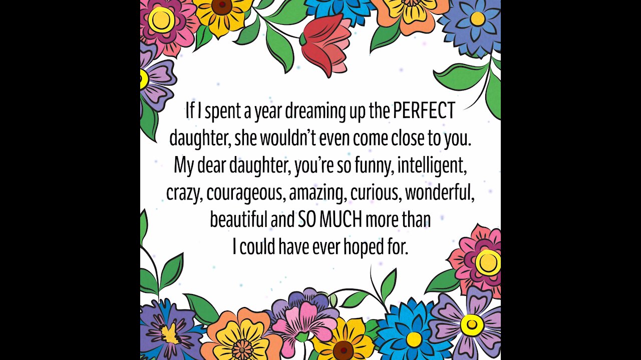 If I Spent A Year Dreaming Of A Perfect Daughter [GMG Originals]