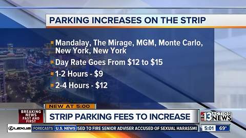 Cost of parking rising at MGM