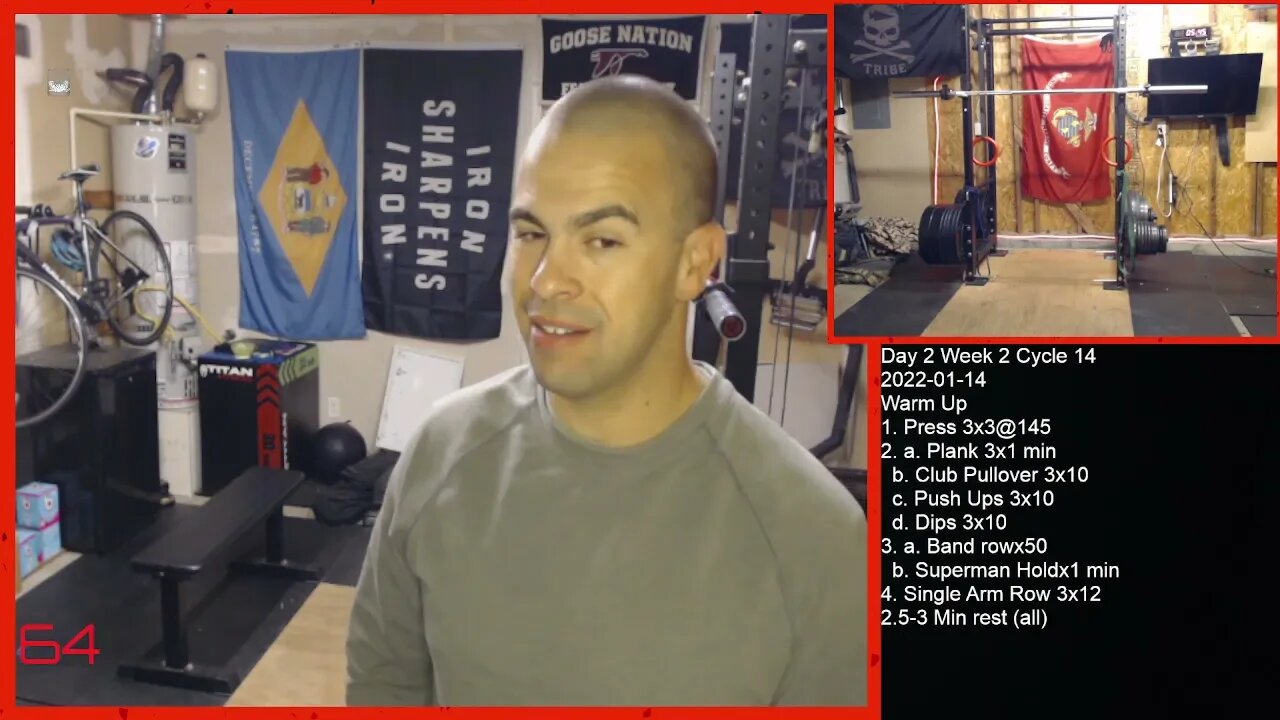 Garage Gym Workout Day 2 Week 2 Cycle 14