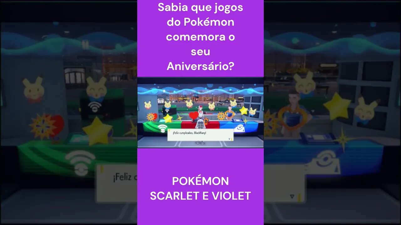 Pokémon comemorando o seu aniversário (Sword&Shield e Scarlet&Violet) #shorts
