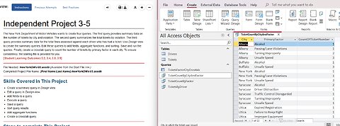 Independent Project 3-5 Microsoft Access - SimNet Project: The New York Department of Motor Vehicles
