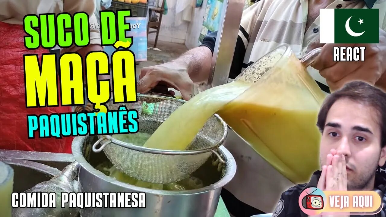 SUCO DE MAÇÃ PAQUISTANÊS! Será que é bom? Reagindo a COMIDAS DE RUA do PAQUISTÃO | Veja Aqui Reacts