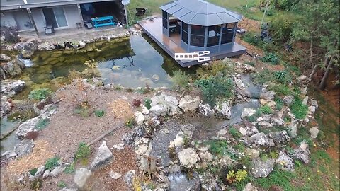 A 4 year old Food forest from the sky - including wildflower hill