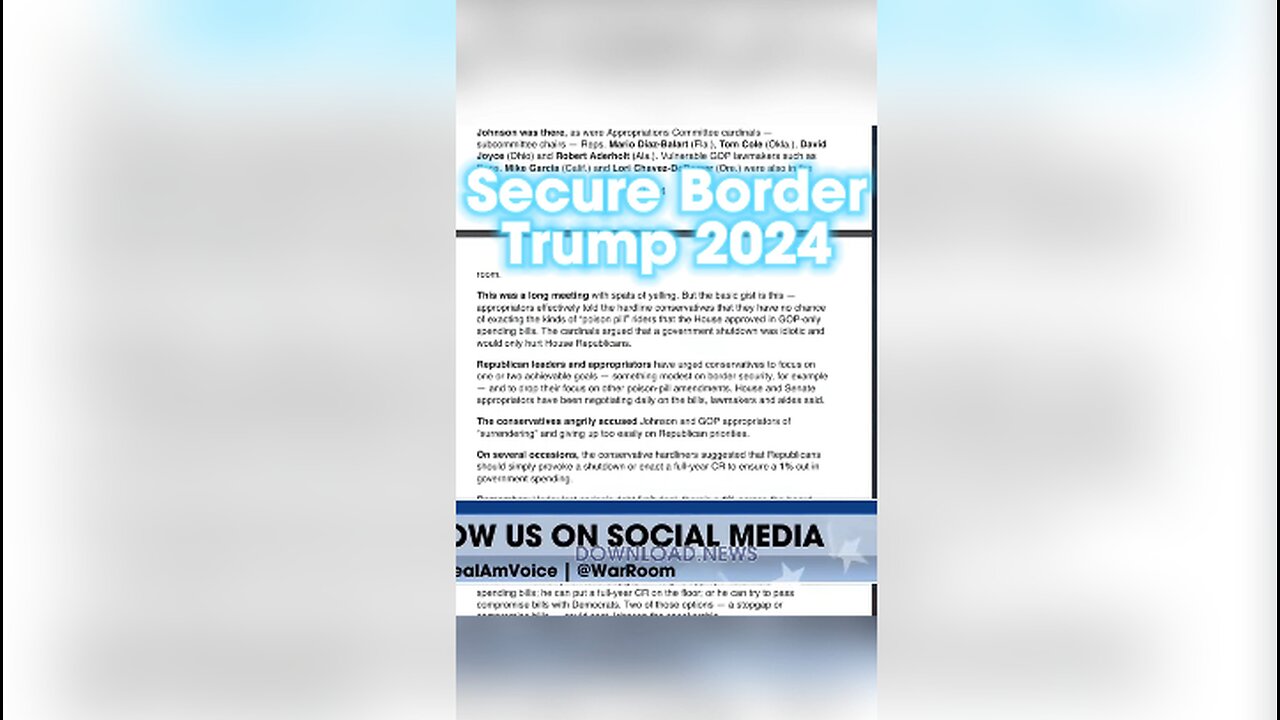 Steve Bannon & Byron Donalds: Americans Want The Biden Regime To Secure The Border - 2/16/24