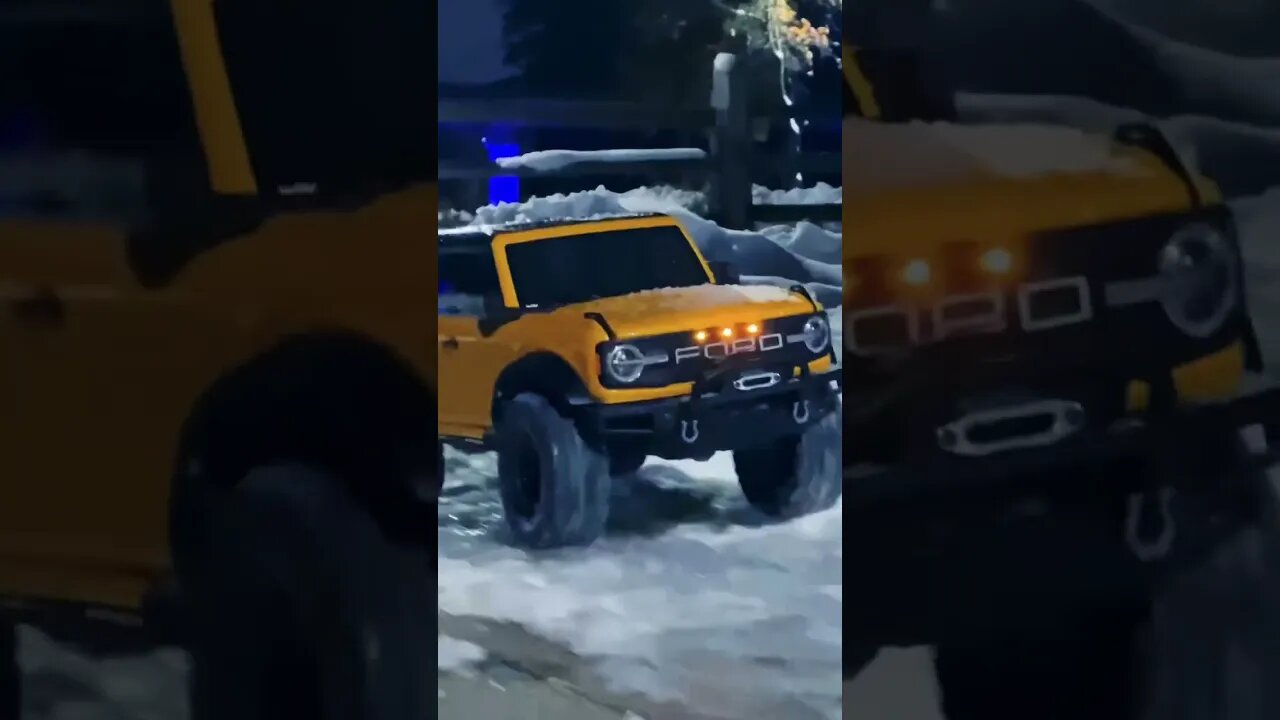 Traxxas Trx4 Bronco Night Snow Drive|Full video on YouTube