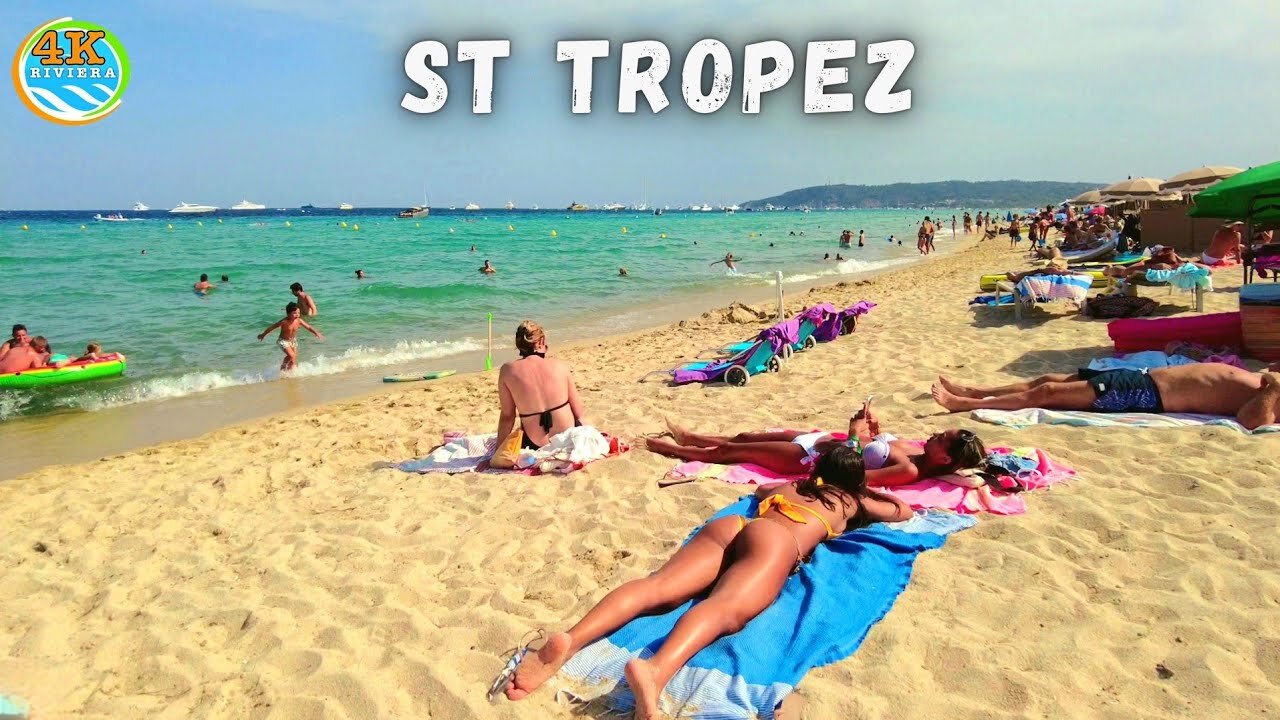 Beach Walk Saint Tropez 4K 💛 Pampelonne Beach 🧡24th August 2021