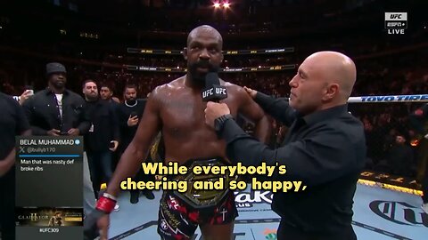 "While everybody's cheering and so happy, I want to acknowledge Jesus Christ."-Jon Jones