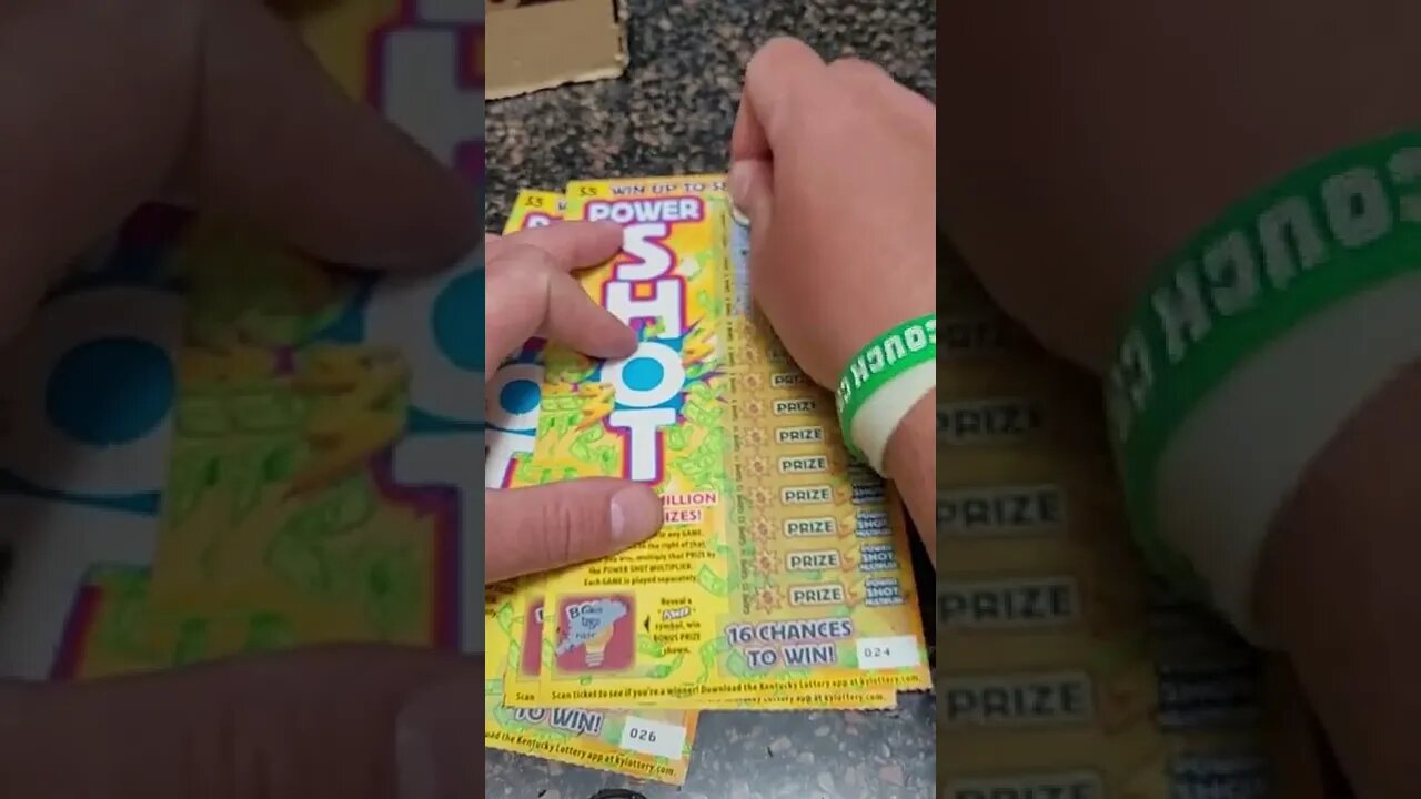 Spent $25 on Lottery Ticket Power Shot!