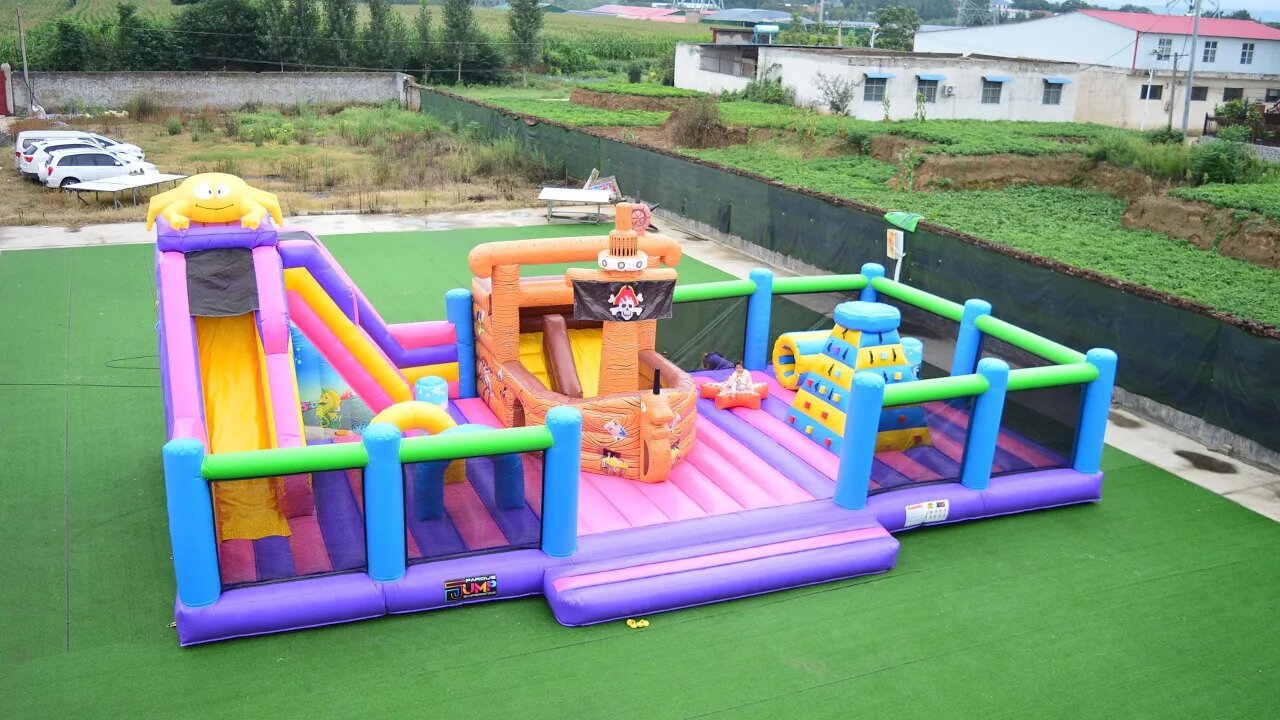 Pirate Ship Inflatable Bouncy Park #inflatables #inflatable #trampoline #slide #bouncer #jumping