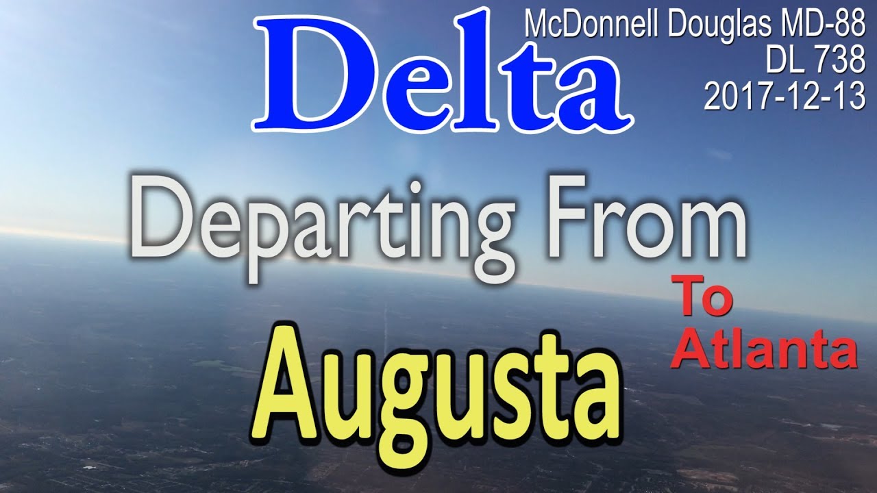 Takeoff from Augusta in MD88 Delta #DL738