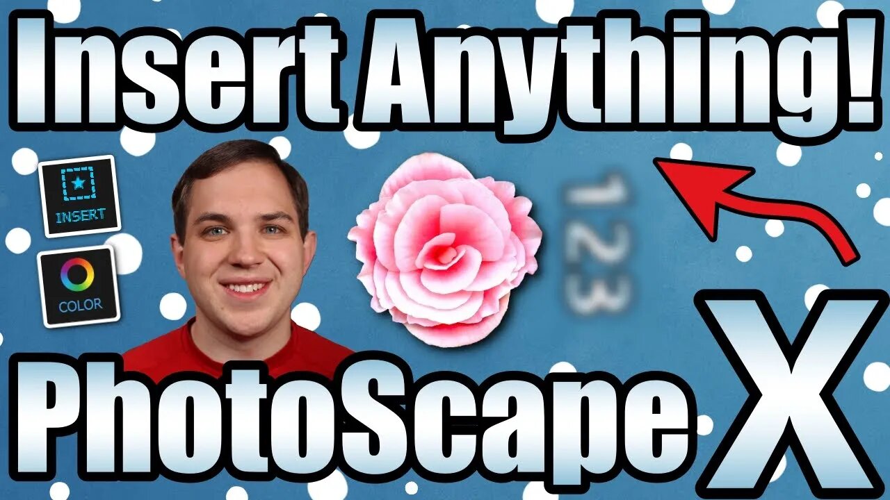 PhotoScape X Insert Tutorial! Add Text, Images, & Graphics!
