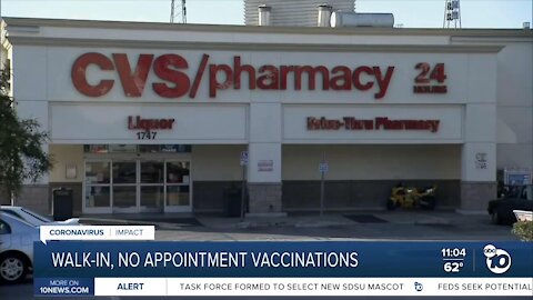 No appointment vaccinations