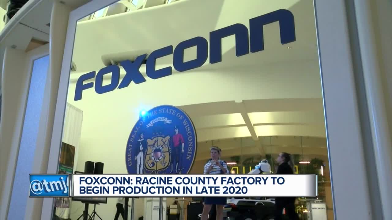 Foxconn's Racine County factory to begin production in 2020