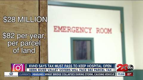 KVHD says parcel tax must pass to keep hospital open