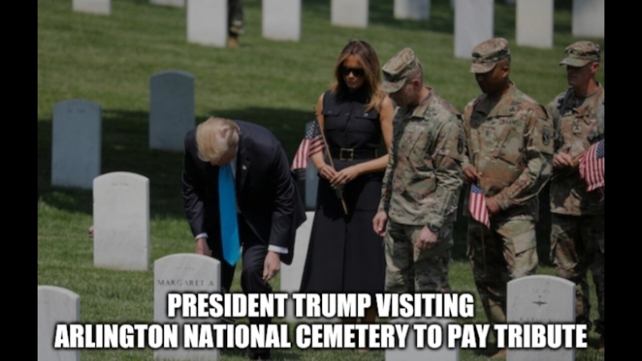 President Trump Pays Tribute to Fallen Troops at Arlington National Cemetery