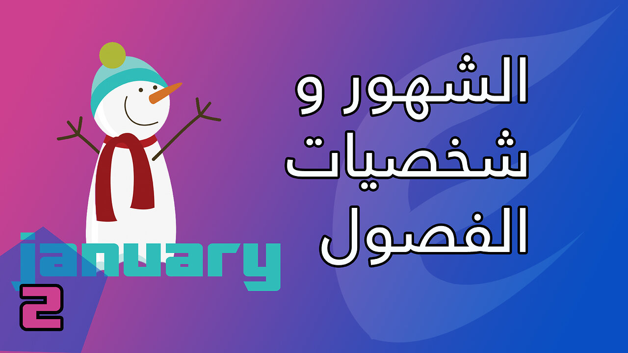 تذكر شهور السنة و ترتيبها بالانجليزية بواسطة شخصيات الفصول