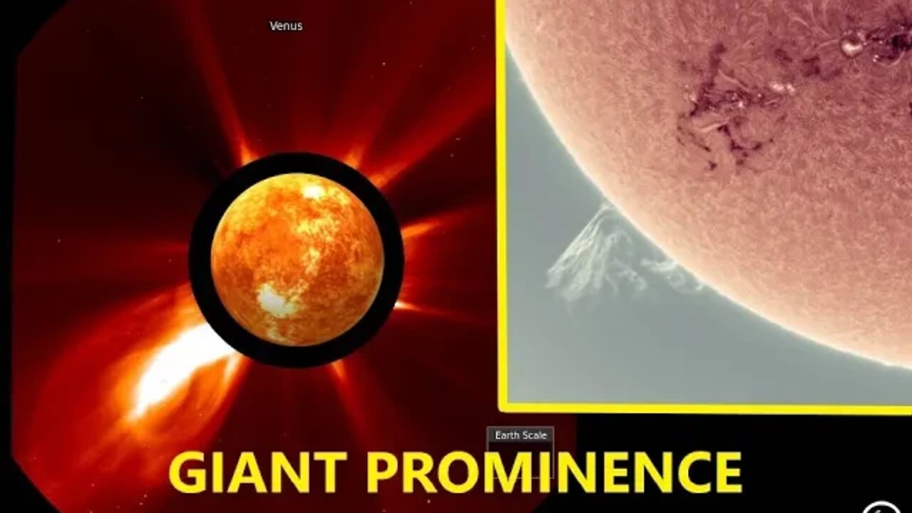 A GIANT SOLAR PROMINENCE ERUPTION AND THE ISS