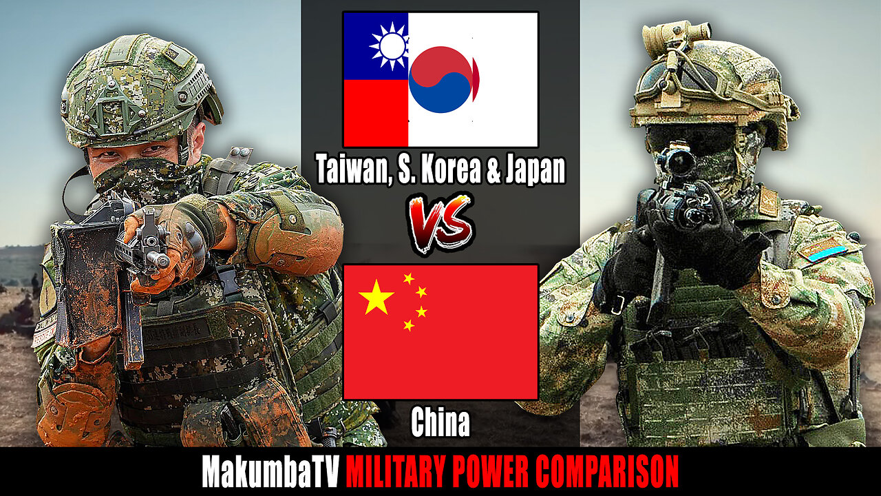 Taiwan, South Korea & Japan vs China 2024 | Military Power Comparison