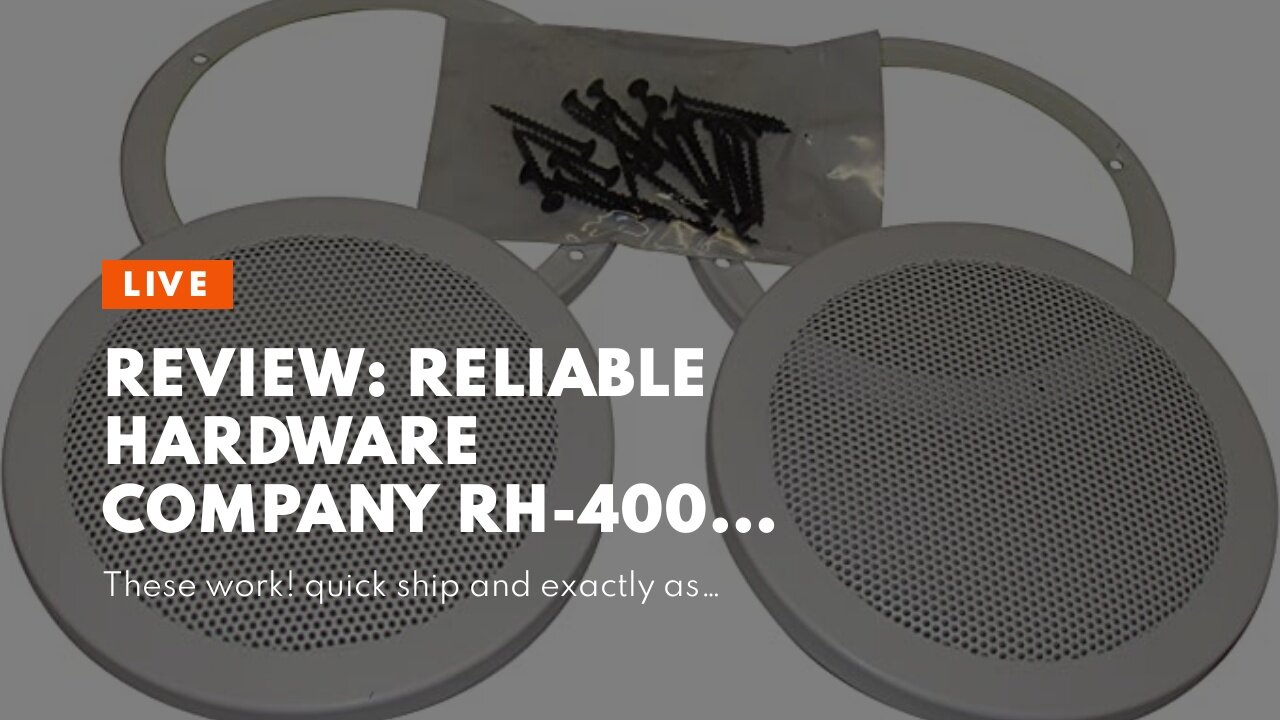 Review: Reliable Hardware Company RH-4002-6.5-2-A White Surface Mount 6-12" Speaker Covers, Pa...