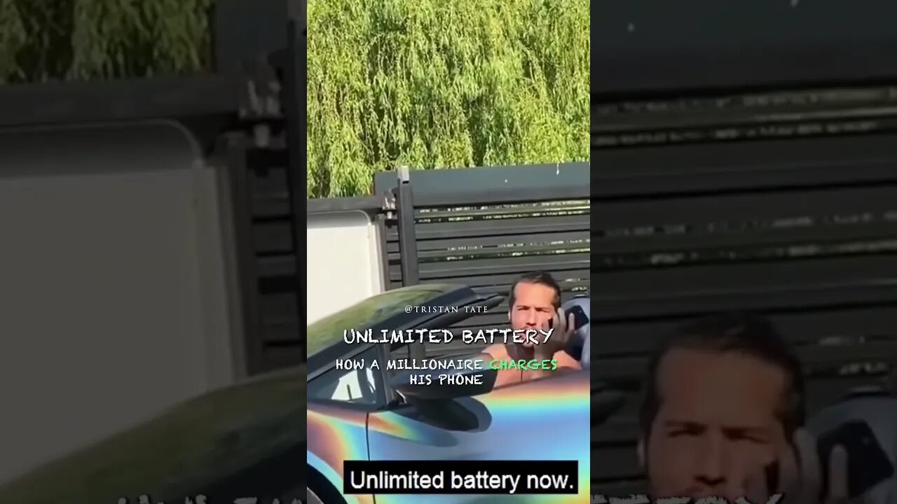 Tristan Tate How A Millionaire Charges His Phone #Shorts